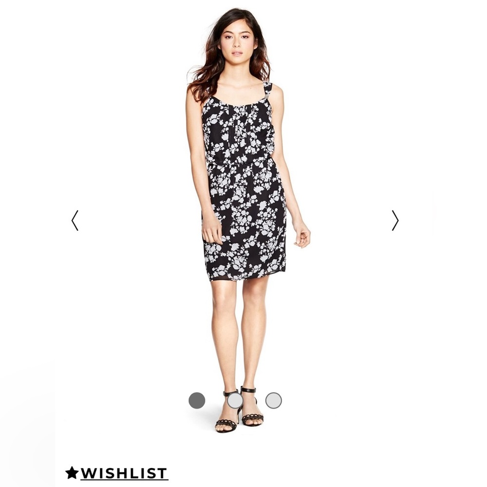 WHBM Sleeveless Floral Print Blouson Dress